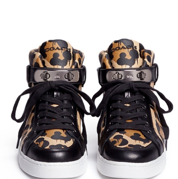 Coach Shoes - COACH Richmond' Leather Sneakers In Wild Beast